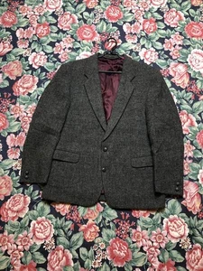 Harris Tweed Hand Woven 100% Wool Blazer Luxury Casual Distressed Faded Rare 90s - Picture 1 of 13