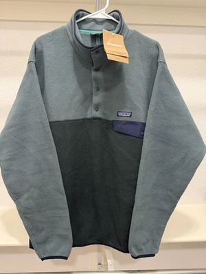 Pullover Vintage Patagonia Synchilla Snap-T Carbono Hombres Talla L Raro Nuevo. Foto 1 de 4