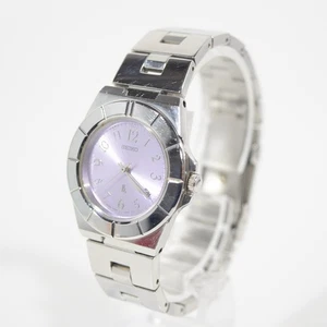 SEIKO LUKIA Analog Women's Watch Daydate Purple Dial 7N82-0620 New Battery - Picture 1 of 16