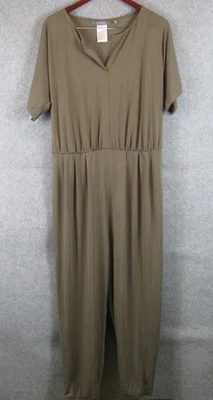Lisa Rinna Collection Clay Short Sleeve Jumpsuit Size Medium NEW A292275 - Image 1 of 4