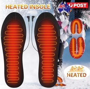 USB Heated Insoles Thermal Soles Winter Foot Warmer Outdoor Skiing Warm Feet Pad - Picture 1 of 15