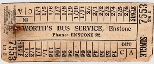 Bus ticket: Willebrew: Worth's Bus Service, Enstone, Oxfordshire - Picture 1 of 1