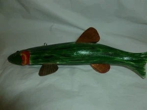 Vintage 10 Inch Wood Manford Erickson Ice Spearing Decoy Lot M-805 - Bild 1 von 8