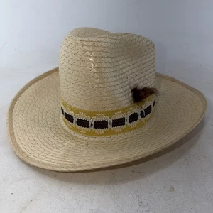 Steven Western VINTAGE Cowboyhut Gaucho hohe Krone leicht Sommer 6 5/8 - Bild 1 von 11