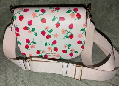 Bolso Bandolera Kate Spade Madison Estampado Fresa Vid Sillín Cartera Foto 1 de 4