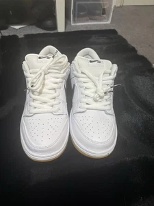 Nike SB Dunk Low Pro White Black Gum UK10 US11 New In Box - Picture 1 of 11