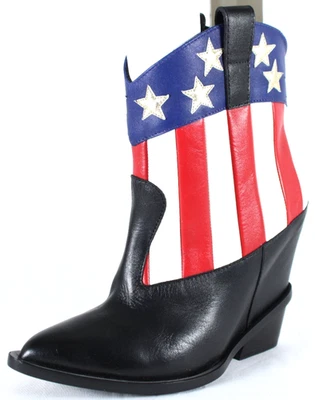 GIUSEPPE ZANOTTI Botas al Tobillo de Cuero Inspiradas en Bandera Americana 37 Foto 1 de 4