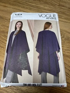 Vogue Patterns V1818 Misses XS to XXL Tom and Linda Platt Cape Sewing Pattern - Picture 1 of 1