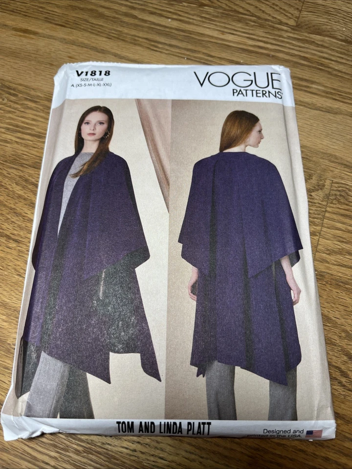 Vogue Patterns V1818 Misses XS to XXL Tom and Linda Platt Cape Sewing Pattern - Image 1 of 1