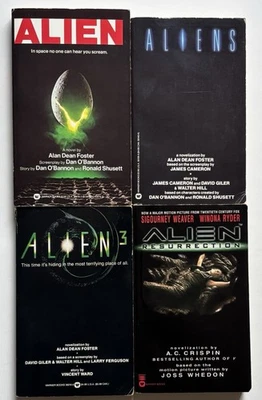 ALIEN Movie Tie-In Paperback Set 1-4 Aliens Alien 3 Resurrection Foster Crispin - Imagem 1 de 4