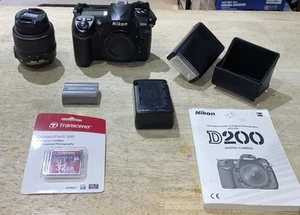 Nikon D200 Camera Bundle-w/ Nikon 18-55mm Lens, Batt. Charger, Flash - Picture 1 of 15