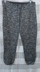 Calvin Klein Womens SM gray feathered joggers drawstring cotton blend - Picture 1 of 4