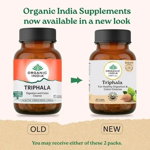 Organic India Triphala 300 Caps (5 Box) – Digestive Health & Colon Cleanse - Picture 1 of 8