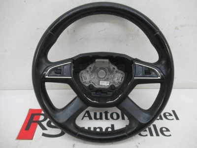 Skoda Octavia III 5E 12-17 Airbag Lenkrad Multifunktion Leder 5E0419091R - Bild 1 von 4