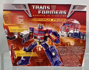 Vintage Transformers RID Classics Optimus Prime Card Back Cut Package 2006 - Picture 1 of 2