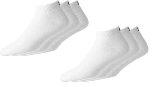 RARE (6) PAIR NEW FootJoy Mens ComfortSof SPORT Golf Socks, ALL WHITE - Picture 1 of 1