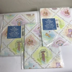 NOS Vintage American Greetings Gift Wrap Bunnies,ducks Baby Shower Gift Wrap - Picture 1 of 3