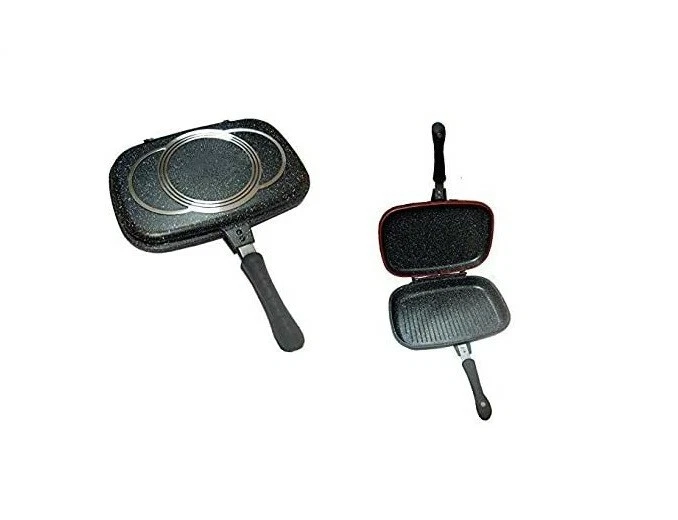 Padella Piastra Bistecchiera Cucina Doppia Antiaderente in Pietra 36 Cm Royal - Immagine 1 di 1