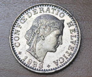 1988 Switzerland 20 Rappen - Picture 1 of 2
