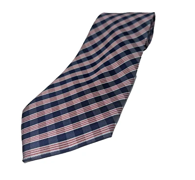 Corbata vintage Giorgio ARMANI roja blanca y azul a rayas/a cuadros, clásica, pieza Estate Foto 1 de 4