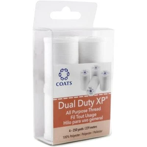 4 carretes de abrigos blancos de 250 yardas y Clark de doble servicio XP hilo todo uso 91004 0100 - Imagen 1 de 1