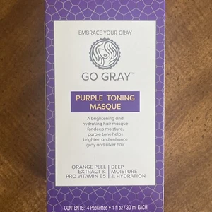 Embrace Your Gray Go Gray Purple Toning Masque 4 Packets of 1 Fl Oz Each - Picture 1 of 6
