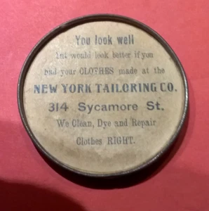 (Pgasteelers1) Advertising Mirror New York Tailoring Co. paper insert 1900's π - Picture 1 of 5