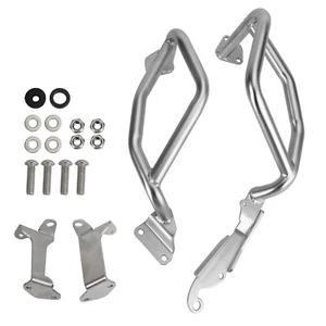 Lower Engine Guard Frame Crash Bar Steel Silver Fit For Honda Crf 1100L 20-22 21 - Picture 1 of 12
