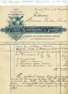 Allemagne - Remscheid Hasten - Belle Entête Fabricant de Lames de Scies - 1903 - Picture 1 of 1