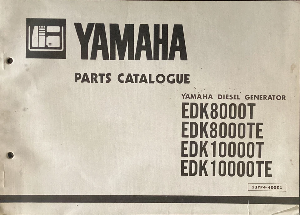 Yamaha genuine-parts book  EDK8000T EDK8000TE EDK10000T  DIESEL GENERATOR 1983 - Image 1 of 1