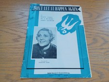 Don't Let It Happen Again Marty Symes 1934 Ager Yellen & Bornstein