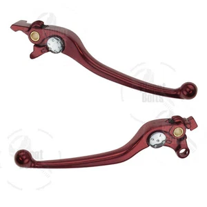 Red Brake & Clutch Hand Levers For Suzuki GSXR 1300 Busa 99+ Control Hand - Picture 1 of 3