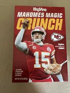 Patrick Mahomes Cereal - Hy-Vee Mahomes Magic Crunch - Kansas City Chiefs - Picture 1 of 2