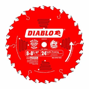 Freud D0824X Diablo 8-1/4-inch 24 Tooth ATB Framing Saw Blade w/ 5/8-inch Arbor - Picture 1 of 2