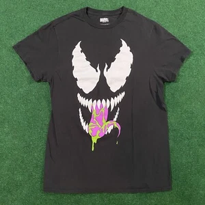 Venom Eyes Big Face Symbiote Portrait Acid Tongue Marvel Mens T-Shirt Size Small - Picture 1 of 7