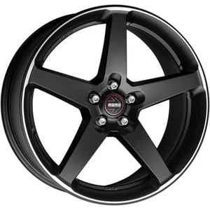 ALUFELGE MOMO FIVE FUR FORD MONDEO 8X18 5X108 MATT BLACK POLISHED R5P - Bild 1 von 4