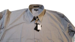 Camisa Leonardi Italia Para Hombre XL Gris Sólido Abotonada Manga Larga Diseñador *ver nota - Imagen 1 de 11