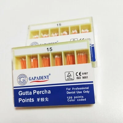 2 Packs Gutta Percha Absorbent Paper Points Root Canal Endo 200points/pack - Image 1 of 4
