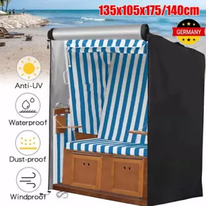 Strandkorb Schutzhülle Wetterfest 600D Strandkorbhülle XXL Abdeckhaube Hülle DE - Bild 1 von 18