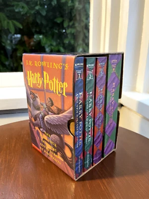 The Harry Potter Collection Box Set Books 1-4 Paperback JK Rowling EXCELLENT Con - Image 1 of 4