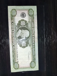 El Salvador 100 COLONES 1983 Serie (H) - Picture 1 of 10