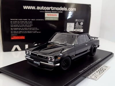 AUTOart escala 1:18 Nissan Skyline 2000 GT-R (KPGC10) versión afinada (negro) 77443 Foto 1 de 4