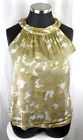 Apt 9 Sleeveless Top Plus Size XL Gold High Neck Patterned Sequin