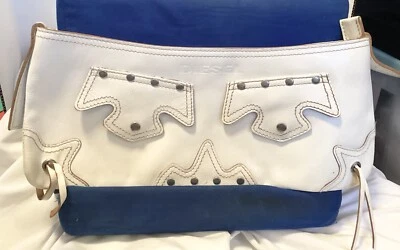 Early Vintage, White Leather Diesel Clutch Bag - Image 1 of 4