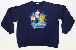 Rare VTG NINTENDO Pokemon Gotta Catch Em All 1999 Ash Pikachu Sweatshirt 90s XL - Picture 1 of 9