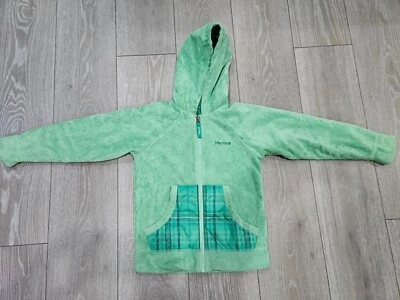 Marmot Girls' Green Warm Double-Sided Full Zip-Up Hoodie Jacket size 6-8 - Image 1 of 4