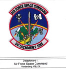 PATCH USAF SPACE COMMAND DETACHMENT 1 VANDENBERG AFB                4P