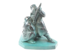 Vintage Japanese Bronze statue H5" Fire brigade "Disaster Prevention Statue" - Picture 1 of 11