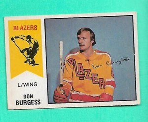 (1) DON BURGESS 1974-75 O-PEE-CHEE WHA # 32 BLAZERS ROOKIE VG CARD (W6126)  