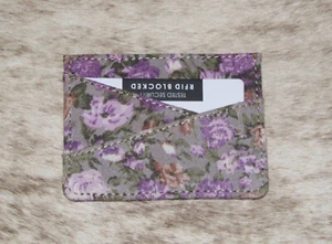 "Bolsas Myra #8692B de lona ""Lavanda púrpura"" 4""x3"" identificación, soporte para tarjetas~bloqueo RFID - Imagen 1 de 3
